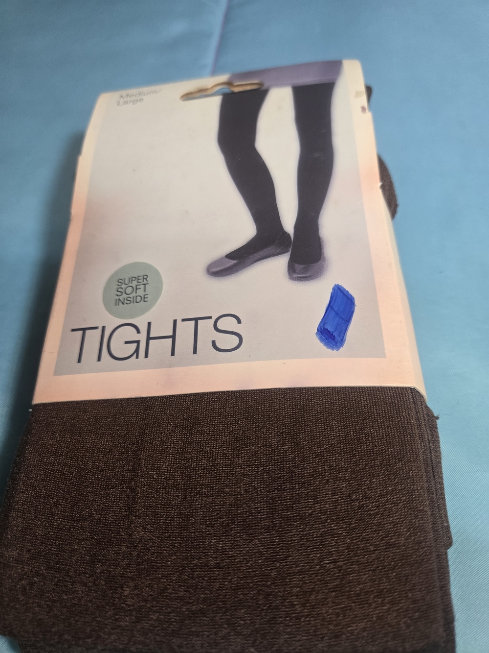 Women's Med/LG Dark Brown Tights Super Soft From Goodys New